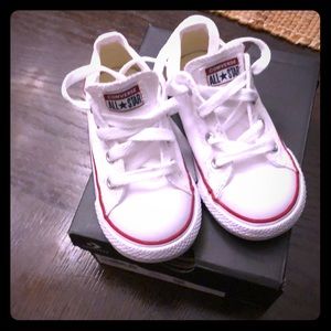 Toddler white converse